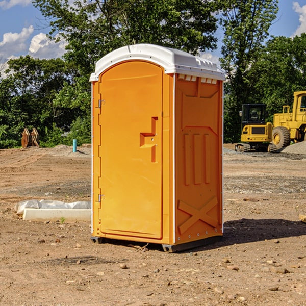 how often are the portable restrooms cleaned and serviced during a rental period in Blair